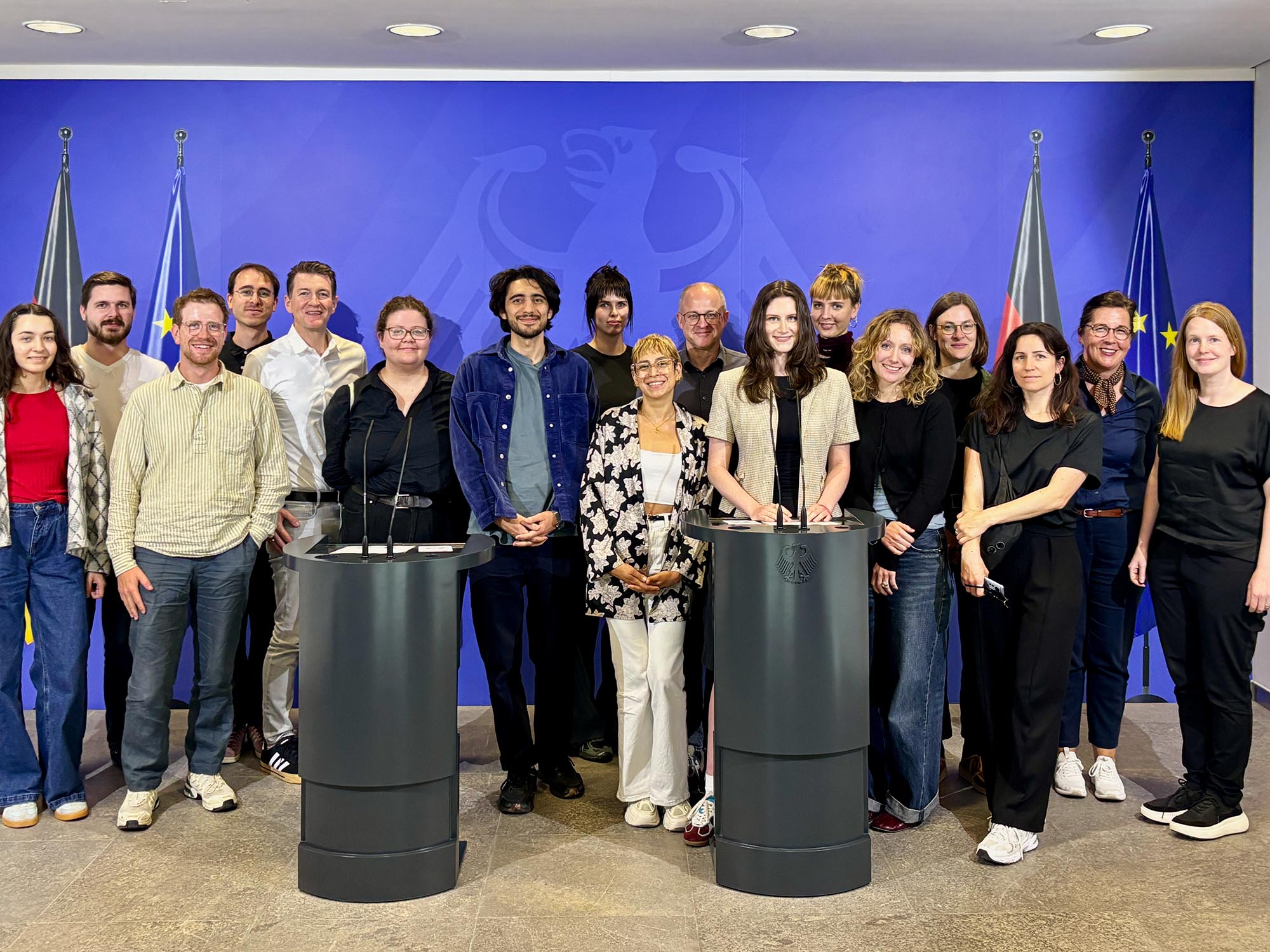 Besuch im Bundespresseamt anlässlich der Exkursion zum Seminar »Bild-Protokolle«, Berlin 2025.