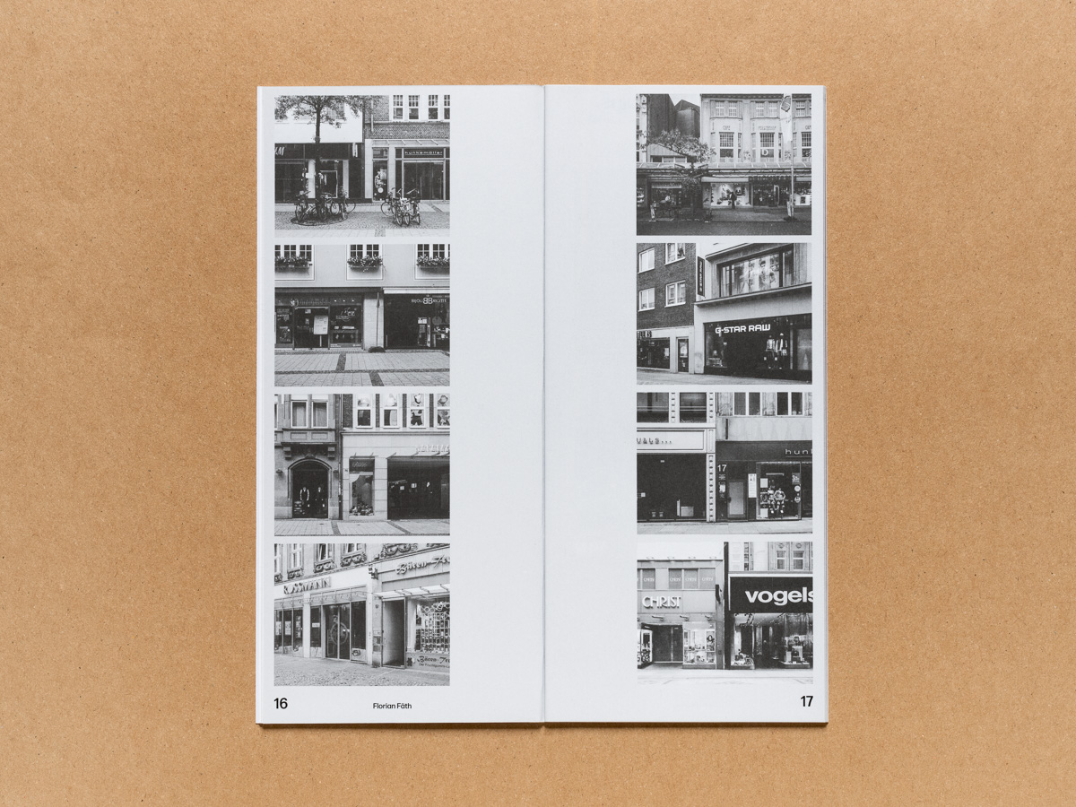 STOPOVER, 2020. Broschüre, 12 × 27 cm, 60 Seiten, Auflage von 500 Exemplaren. Gestaltung: Mathias Fleck. Foto: Samuel Solazzo