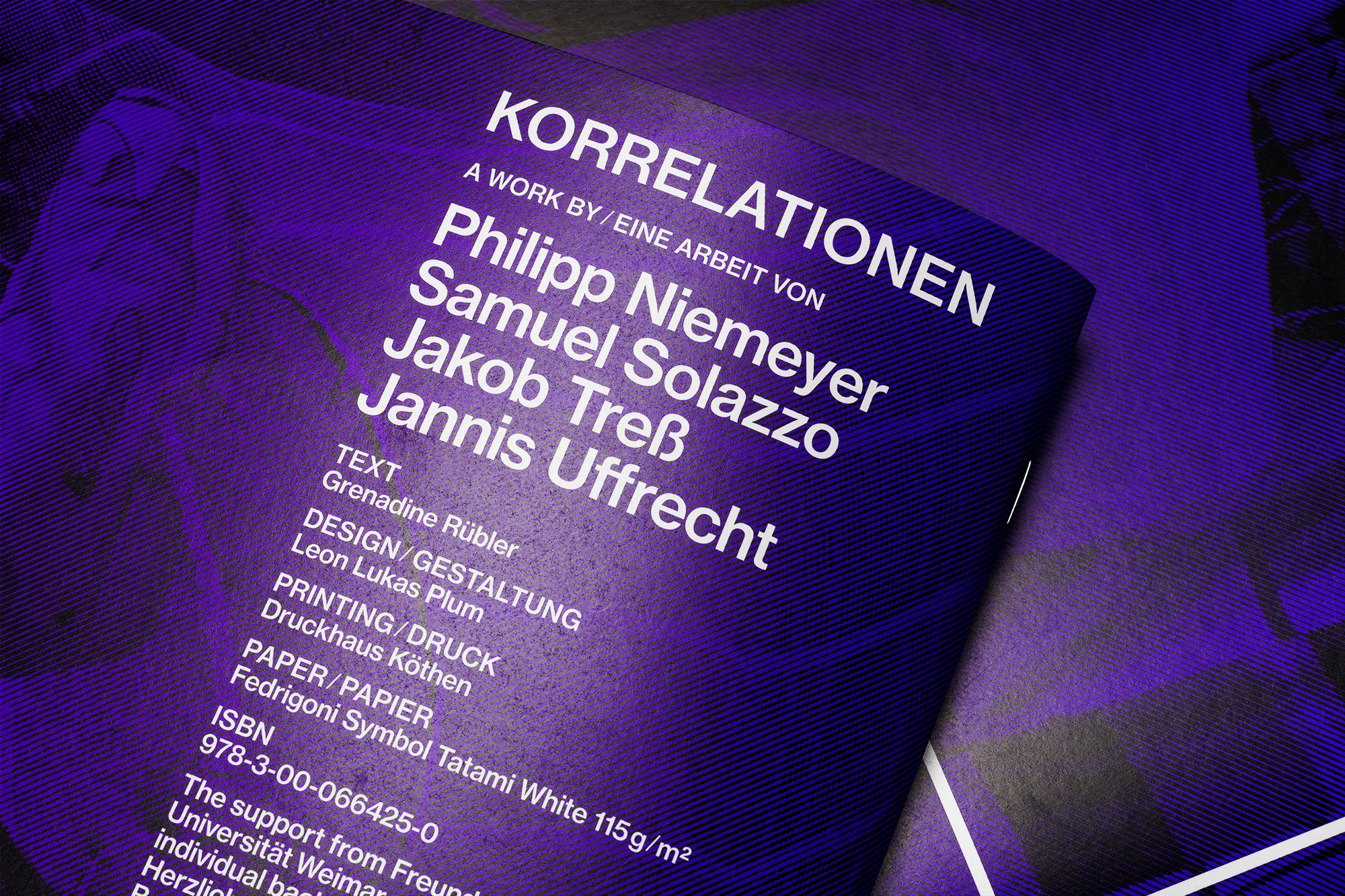 Philipp Niemeyer, Samuel Solazzo, Jakob Treß und Jannis Uffrecht: KORRELATIONEN II, 2020. Foto: Samuel Solazzo.